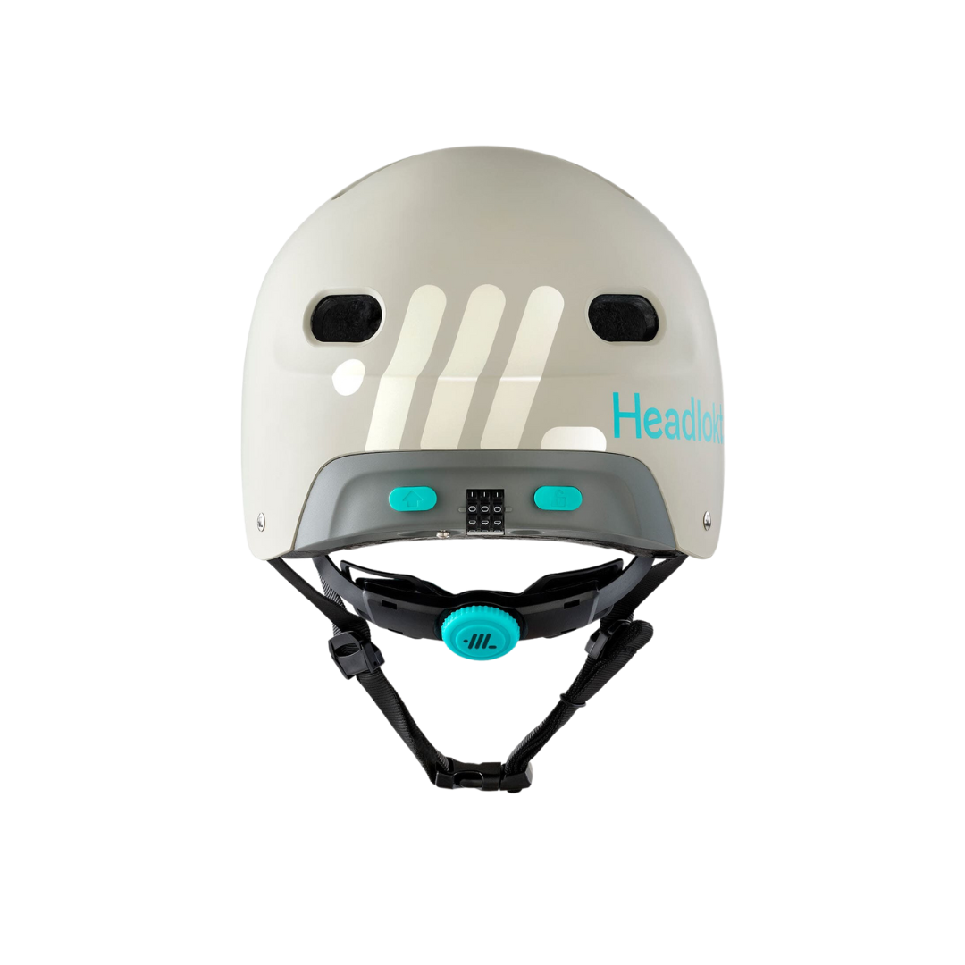 Headlokt White Bike Helmet with Lock Product