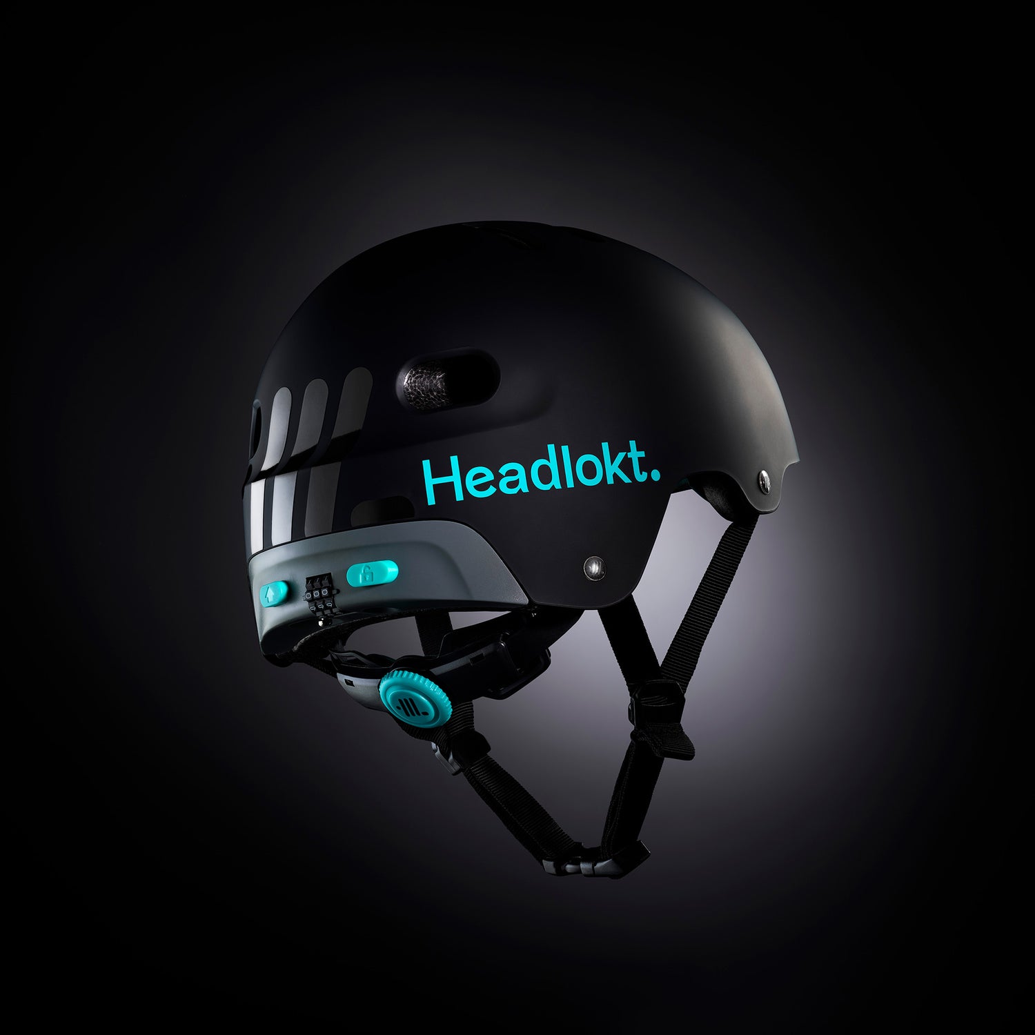 Headlokt Bike Helmet Black Cobalt Design